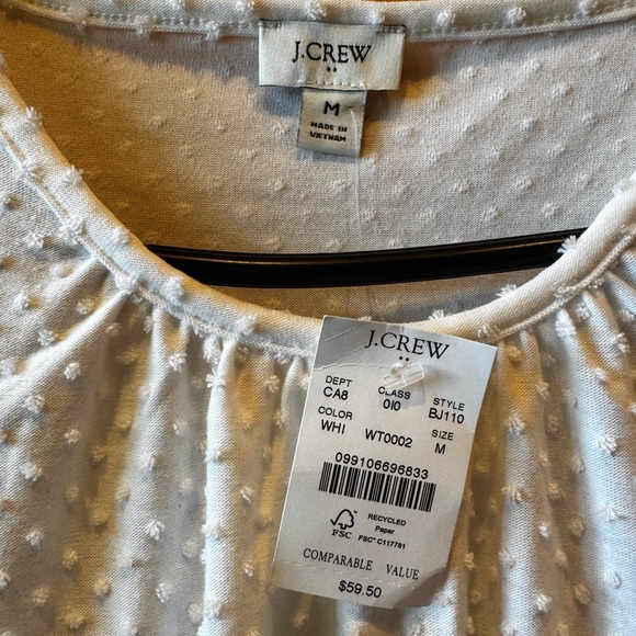 J. Crew Ivory Textured Blouse - Picture 5 of 7